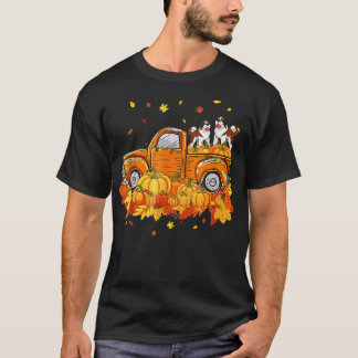 Camiseta Santo Bernard Riding Truck Pumpkin Autumn Deixa F