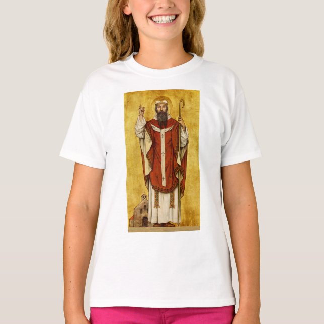 Camiseta Santo Bonifácio de Mainz - Padroeiro dos Educadore (Frente)