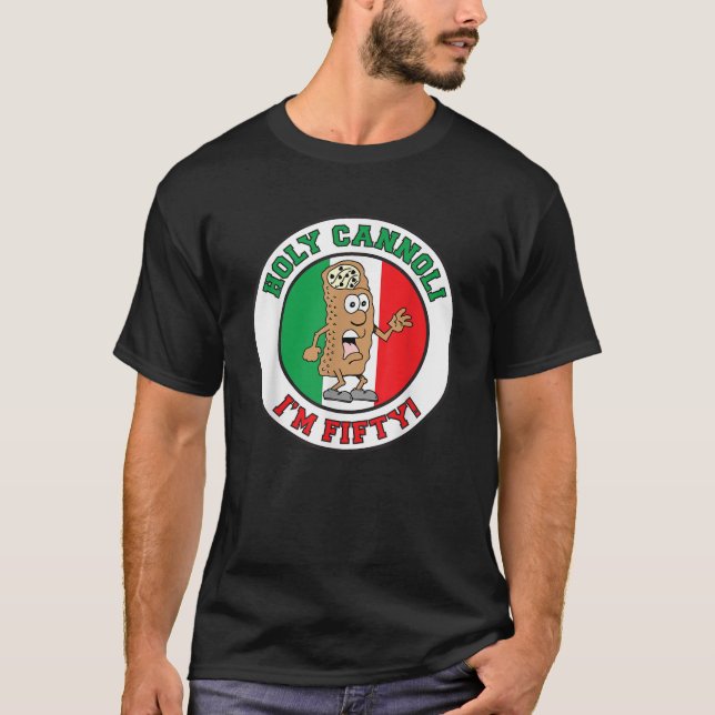 Camiseta Santo Cannoli, tenho 50 cores de bandeiras italian (Frente)