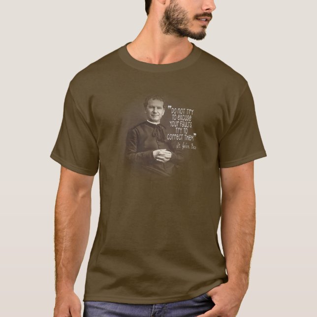 Camiseta Santo Católico John Don Bosco (Frente)