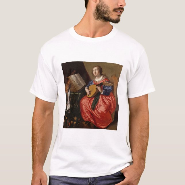 Camiseta Santo Cecilia (óleo em canvas) (Frente)