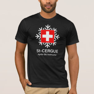 Camiseta Santo-Cergue Swiss Apres-Ski Instrutor T-Shirt