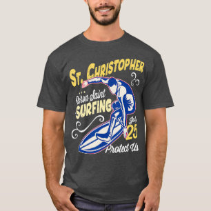 Camiseta Santo Christopher Surf Patron Santo do surfe