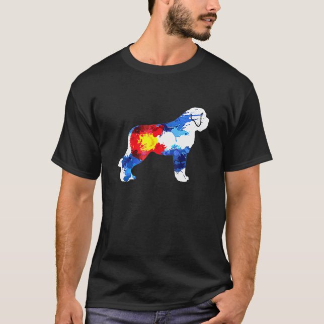 Camiseta Santo Colorado Bernard Dog Rocky Mountain (Frente)