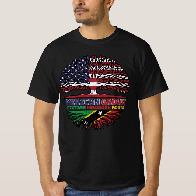 Camiseta Santo Cristóvão Nevis Cristócio Americano Nevisian (Frente)