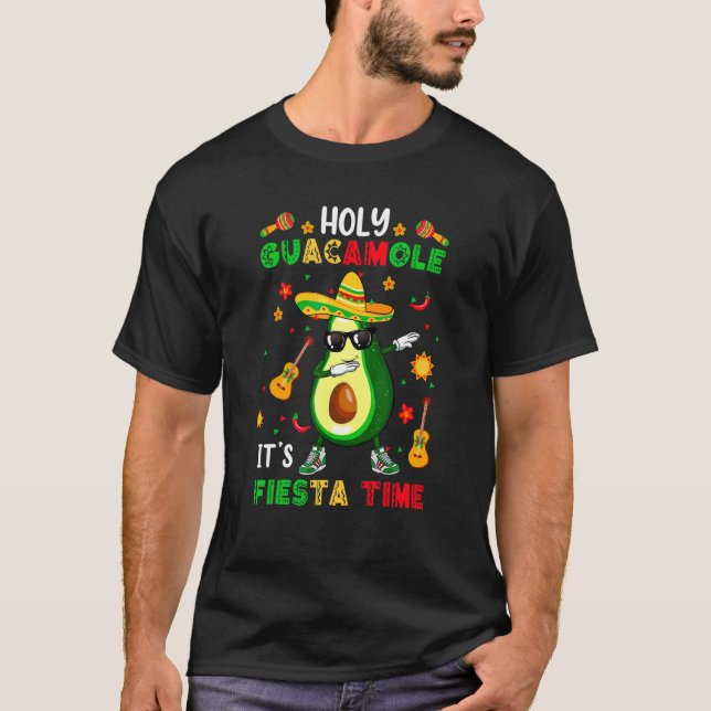 Camiseta Santo Dabbing Guacamole É Fiesta Time Cinco De M (Frente)