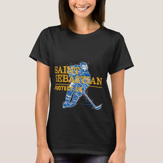 Camiseta Santo de atleta desportivo Sebastian Hockey da Rua (Frente)