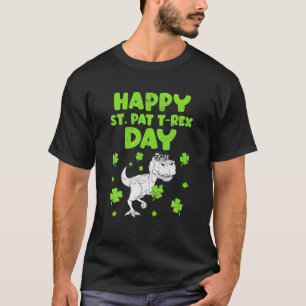 Camiseta Santo De St Patricks Pat T Rex Dinossauros Ruas En