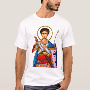 Camiseta Santo Demetrius Ícone ortodoxo Mitrovdan
