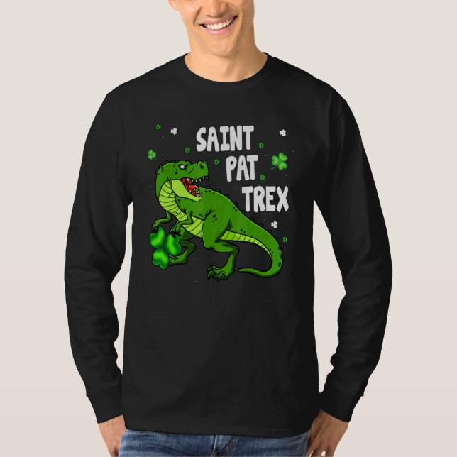 Camiseta Santo Dinosarino Pax Trex Happy Dia de São Patríci (Frente)