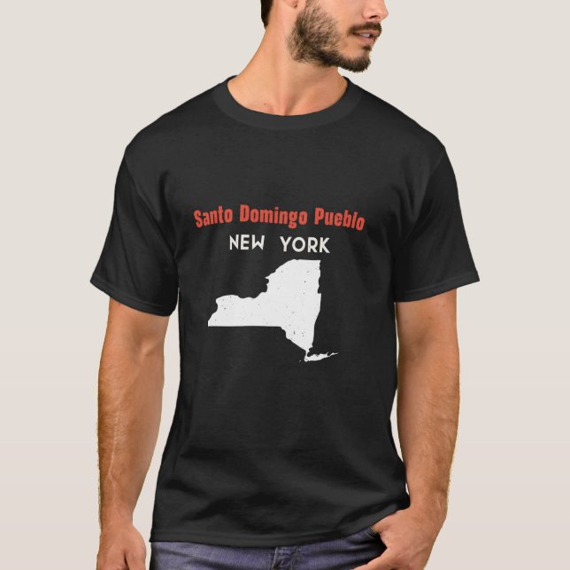 Camiseta Santo Domingo Pueblo Nova York Estado América do E (Frente)