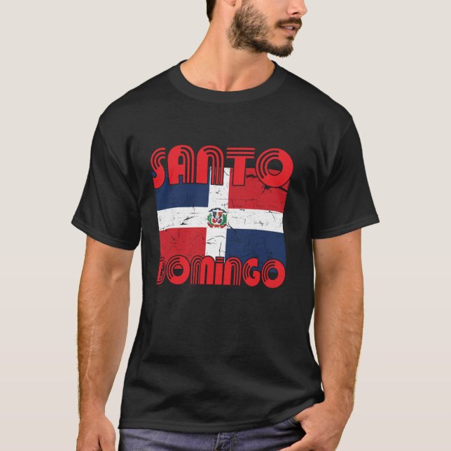 Camiseta Santo Domingo República Dominicana Bandeira Mães d (Frente)