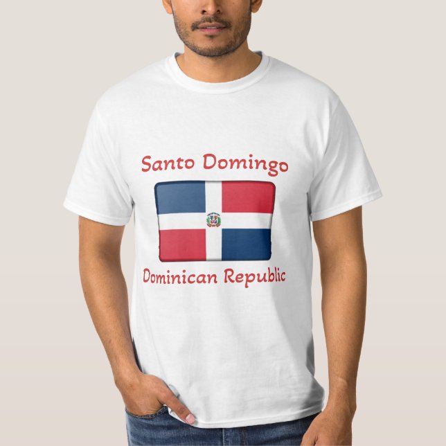 Camiseta Santo Domingo República Dominicana Bandeira T-Shir (Frente)