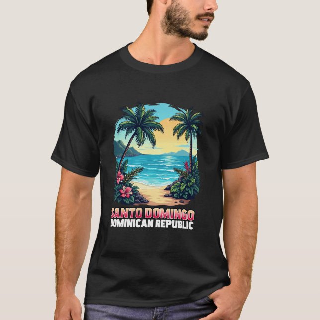 Camiseta Santo Domingo República Dominicana Férias Viagem B (Frente)