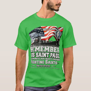 Camiseta SANTO dos EUA Paul CA73 Baltimoreclass pesado cruz