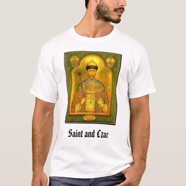 Camiseta Santo e czar, santo e czar (Frente)
