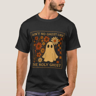 Camiseta Santo Espírito Divertido Outono Floral Retro Fé Cr