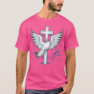 Camiseta Santo Espírito Dove Louva Jesus Batismo de Jesus C