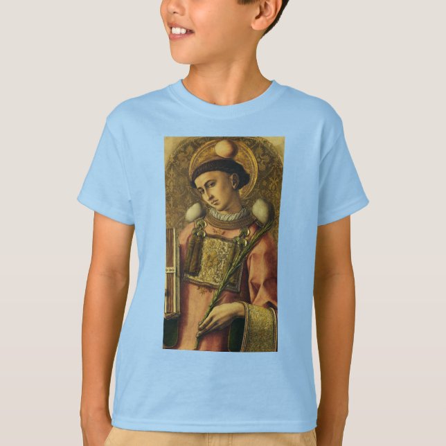Camiseta Santo Estêvão o Protomártir Iconografia de Arte Er (Frente)