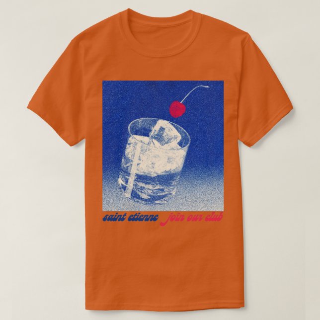 Camiseta Santo Etienne Junte-se ao nosso clube Arte origina (Frente do Design)