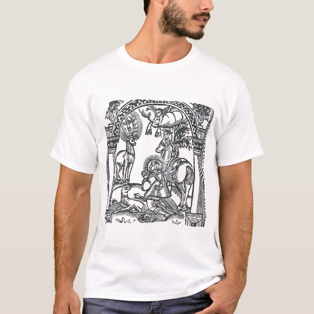 Camiseta Santo Eustáquio vê Jesus Cristo (Frente)
