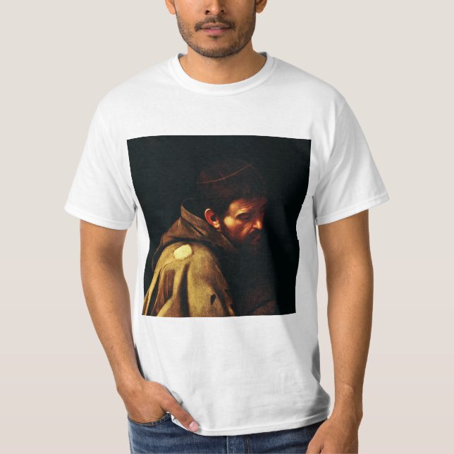Camiseta Santo Francisco de Assisi por Caravaggio (Frente)