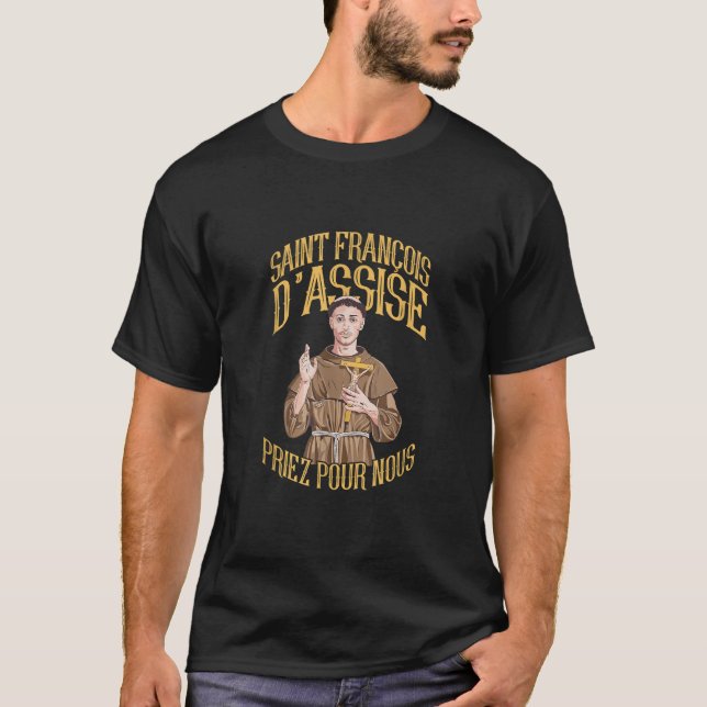 Camiseta Santo Francisco de Assisi reze por nós (Frente)