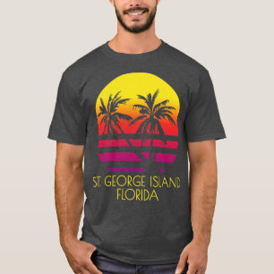 Camiseta Santo George Island Florida Vintage Tropical Sunri