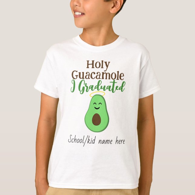 Camiseta Santo Guacamole, eu me formei em abacate. (Frente)