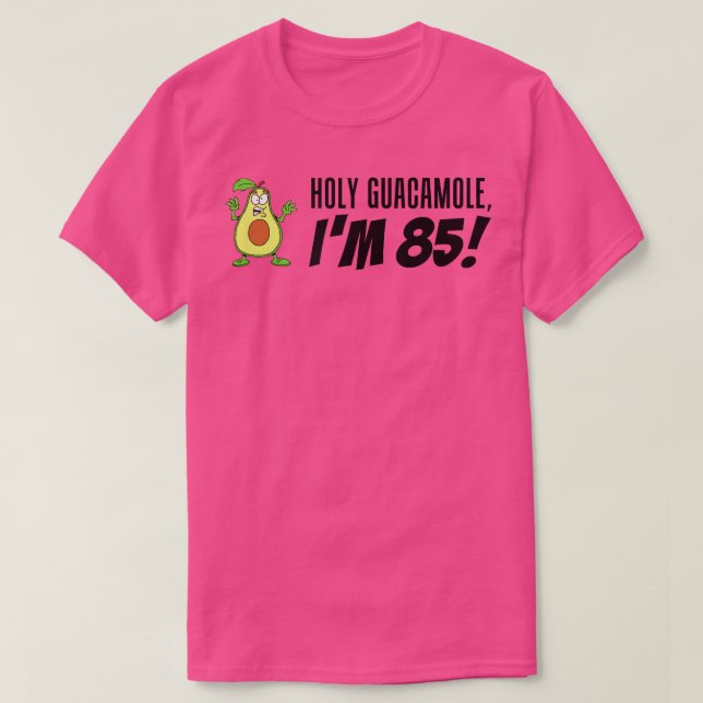 Camiseta Santo Guacamole, sou o 85 Cartoon Avocado Veggie P (Frente do Design)