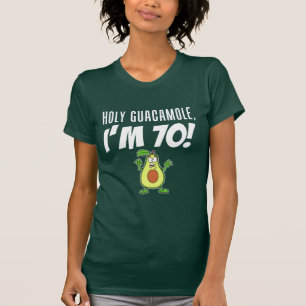 Camiseta Santo Guacamole, tenho 70 Cartoon Avocado (ON DARK