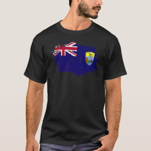Camiseta Santo Helena Flag Grunge Country Flag Santo Helena