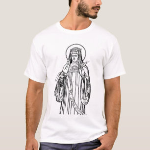 Camiseta Santo Hildegard do Doutor Bingen da Igreja