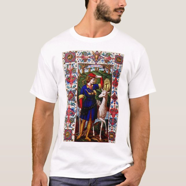 Camiseta Santo Hubert de Liege com a morada (Frente)
