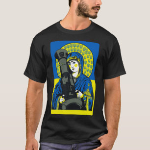 Camiseta Santo Javelin Protege Bandeira Da Ucrânia