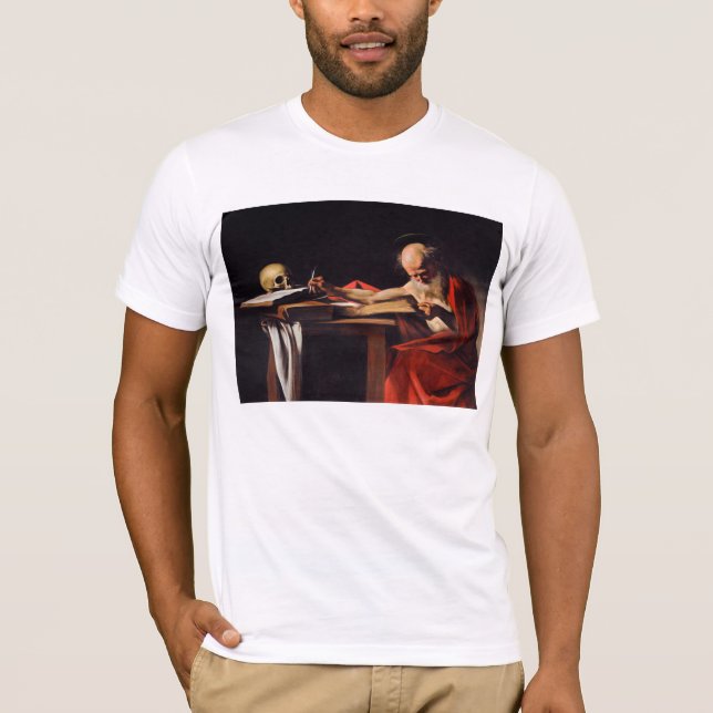 Camiseta Santo Jerome escrevendo por Michelangelo (Frente)