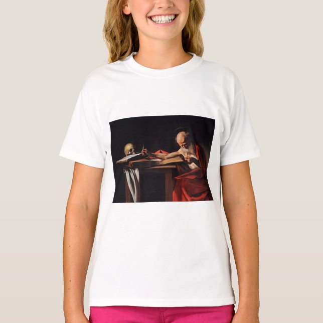 Camiseta Santo Jerome (por Caravaggio) (Frente)