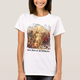 Camiseta Santo Joana do arco no t-shirt leve das mulheres