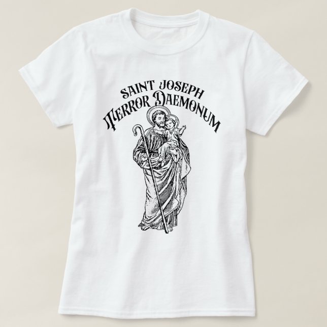 Camiseta Santo Joseph, o Terror dos Demônios (Frente do Design)