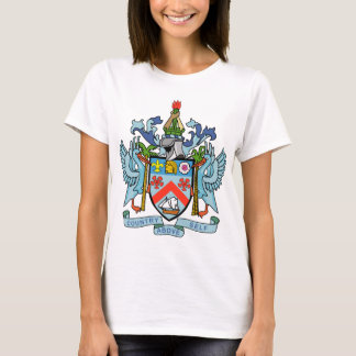 Camiseta Santo Kitts e brasão de Nevis