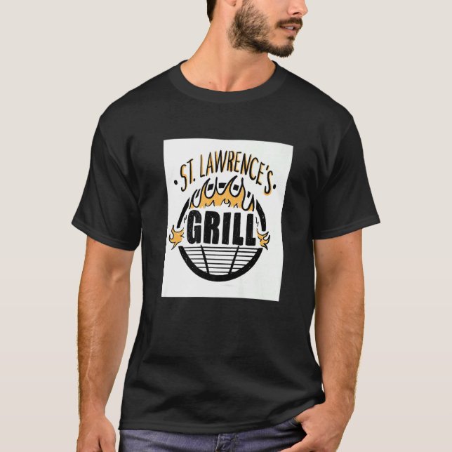 Camiseta Santo Lawrence Católica Patrão Santo De Griling G (Frente)