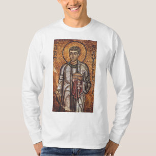 Camiseta Santo Lawrence Impressão de Arte Mosaico Ortodoxa
