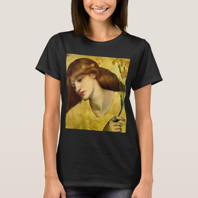 Camiseta Santo Lily [Sancta Lilias] (por Gabriel Rossetti) (Frente)