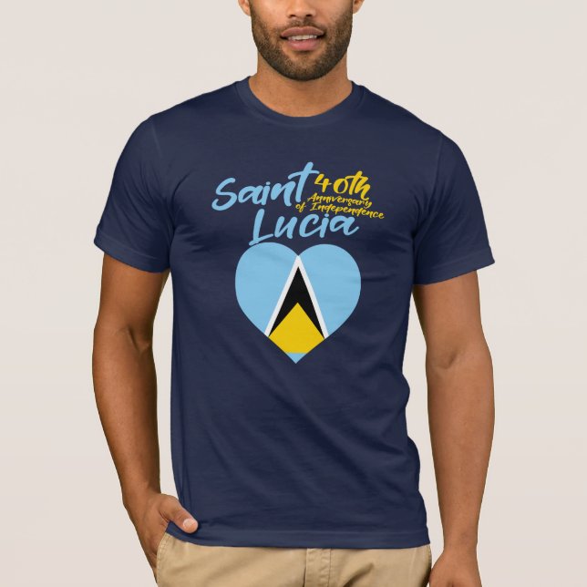Camiseta Santo Lúcia Bandeira 40º Dia da Independência (Frente)