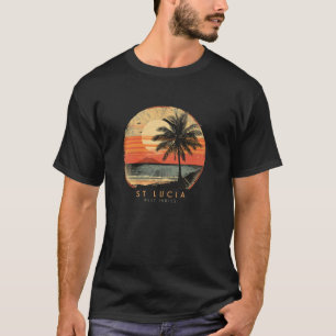 Camiseta Santo Lucia Vintage Surfer Caribe Palm Trees Rua