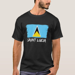 Camiseta Santo Lucian Flag Santo Lúcia
