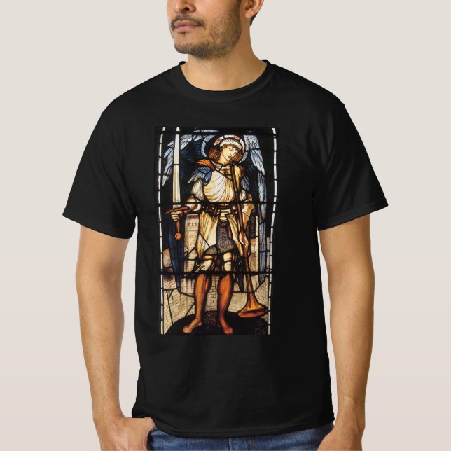 Camiseta Santo Michael por Sir Edward Coley Burne-Jones (Frente)