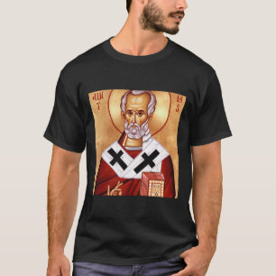 Camiseta Santo Nicholas de Myra também conhecido como Nicho