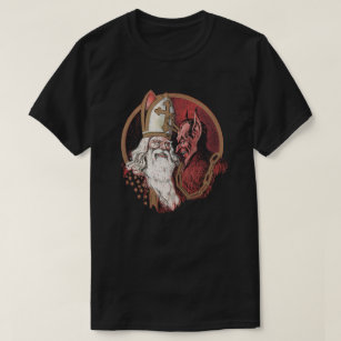 Camiseta Santo Nicholas e Krampus