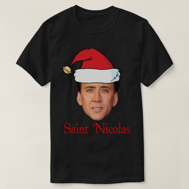 Camiseta Santo Nicolas Cage Natal (Frente do Design)